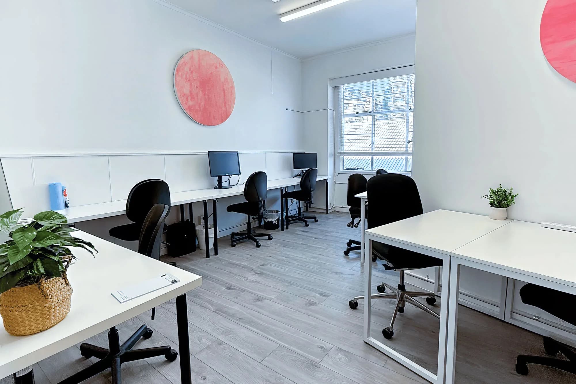 Perch and hover desk area at The Balance Project
